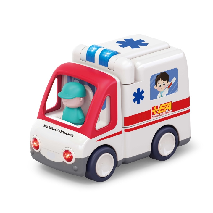 Kinder and Kids Ambulans med ljus, musik & rörelse (K10106) i gruppen LEKSAKER, BARN- & BABYPRODUKTER / Leksaker / Leksaksbilar & andra fordon hos TP E-commerce Nordic AB (C90511)