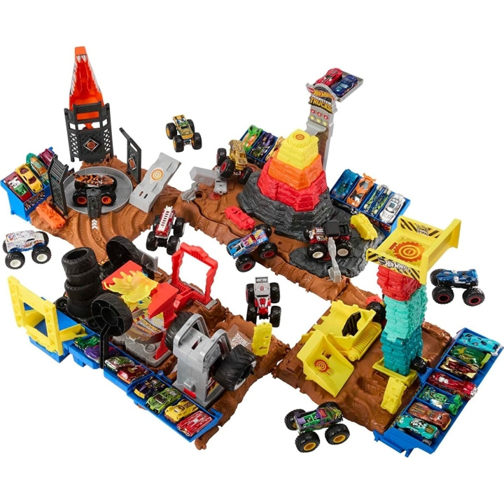 Hot Wheels Monster Trucks Arena Smashers Tiger Shark Spin-Out Utmaning (HNB93) i gruppen LEKSAKER, BARN- & BABYPRODUKTER / Leksaker / Leksaksbilar & andra fordon hos TP E-commerce Nordic AB (C90543)