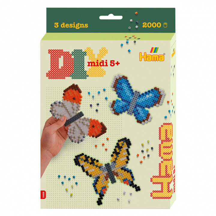 HAMA Beads Hama - Midi upphängningslåda - Fjärilar (383452) i gruppen LEKSAKER, BARN- & BABYPRODUKTER / Leksaker / Pyssel hos TP E-commerce Nordic AB (C90566)