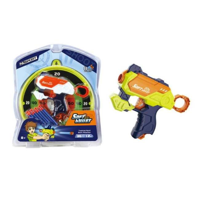 GA-Toys Dartpistol av mjukt skum - 18 cm med måltavla i gruppen LEKSAKER, BARN- & BABYPRODUKTER / Leksaker / Actionlek hos TP E-commerce Nordic AB (C90578)