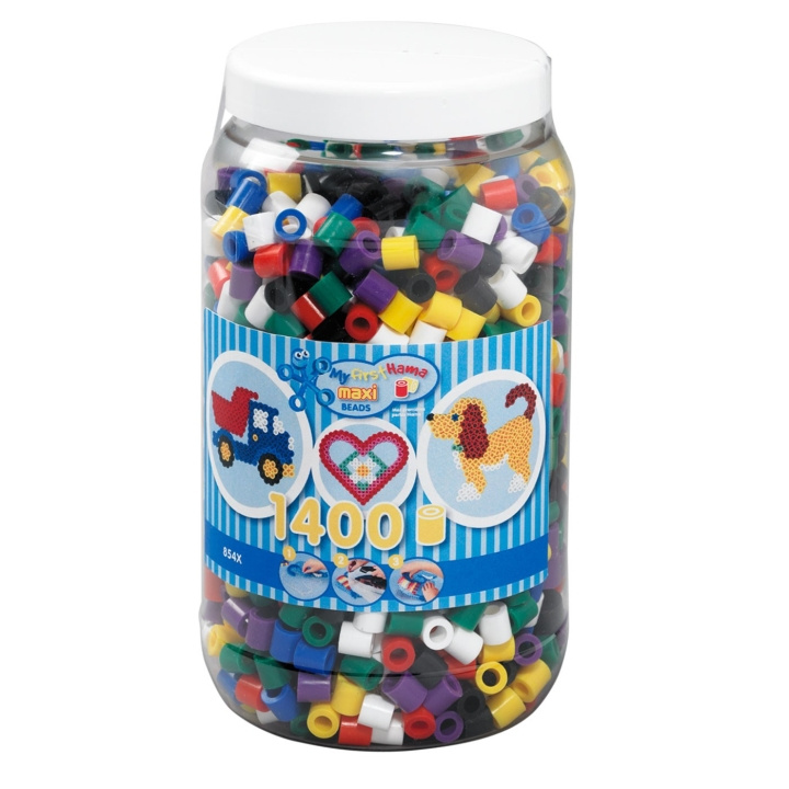 HAMA Beads Hama - Maxi Beads - Pärlor i hink - 1400 st (8540) i gruppen LEKSAKER, BARN- & BABYPRODUKTER / Leksaker / Pyssel hos TP E-commerce Nordic AB (C90596)