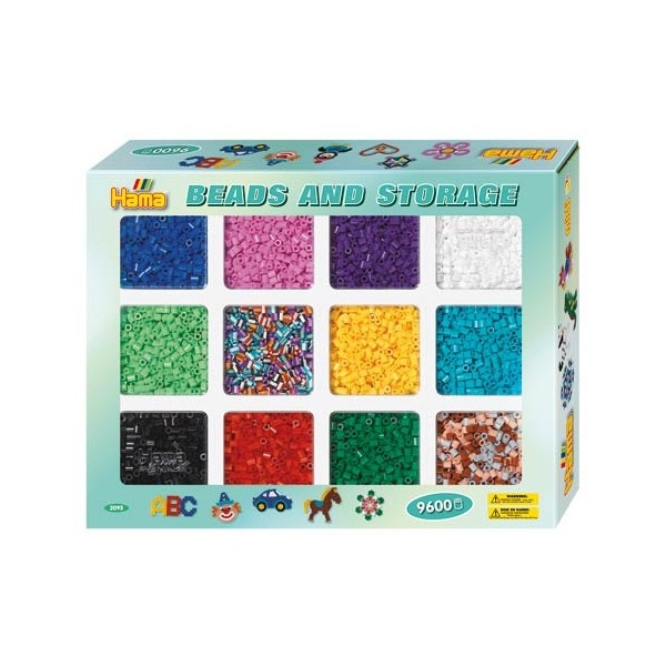 HAMA Beads Hama - Pärlor - Midi - 9.600 pärlor och förvaring (2095) i gruppen LEKSAKER, BARN- & BABYPRODUKTER / Leksaker / Pyssel hos TP E-commerce Nordic AB (C90663)