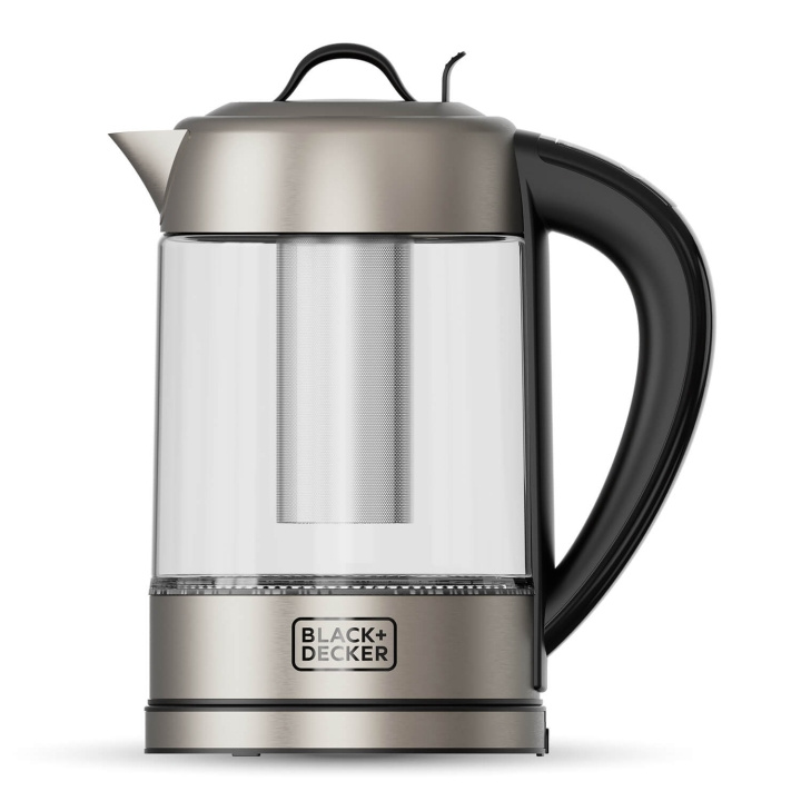 BLACK+DECKER Vattenkokare i Glas med Té-filter 1,7L i gruppen HEM, HUSHÅLL & TRÄDGÅRD / Hushållsmaskiner / Vatten & Juice / Vattenkokare hos TP E-commerce Nordic AB (C90691)