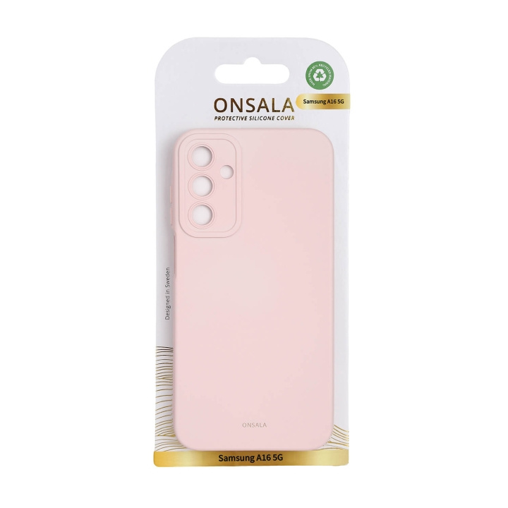 Onsala Mobilskal med Silikonkänsla Chalk Pink - Samsung A16 4G/A16 5G i gruppen SMARTPHONE & SURFPLATTOR / Mobilskydd / Samsung hos TP E-commerce Nordic AB (C90694)