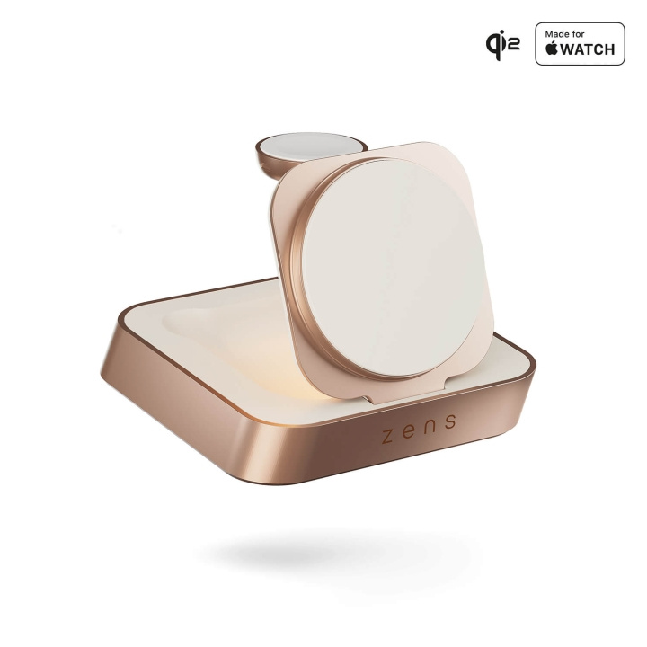 Zens Wireless Charger Nightstand Pro 2 Qi2 Copper i gruppen SMARTPHONE & SURFPLATTOR / Laddare & Kablar / Trådlösa Qi laddare hos TP E-commerce Nordic AB (C90733)