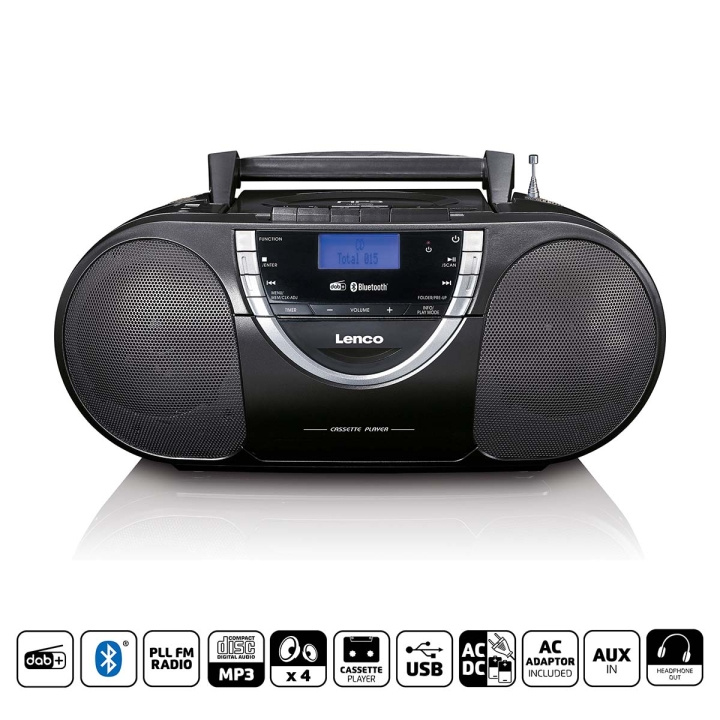 Lenco Bärbar DAB+- och FM-radio med CD-kassett och Bluetooth Svart i gruppen HEMELEKTRONIK / Ljud & Bild / Hemmabio, HiFi & Bärbart / Radio & Väckarklockor / Radio hos TP E-commerce Nordic AB (C90755)