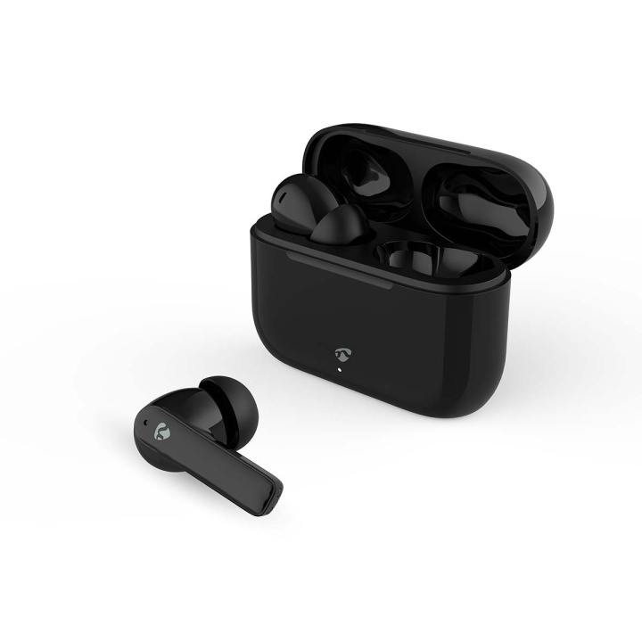 Nedis Fullt Trådlösa hörlurar | ENC (Environmental Noise Cancelling) | Bluetooth® | Maximal batteritid: 24 timmar | Tryck på Kontroll | Batteri hölje | Trådlöst laddningsfodral | Inbygd mikrofon | Stöd för röststyrning | Brusreducering | IPX4 | Svart i gruppen HEMELEKTRONIK / Ljud & Bild / Hörlurar & Tillbehör / Hörlurar hos TP E-commerce Nordic AB (C90765)