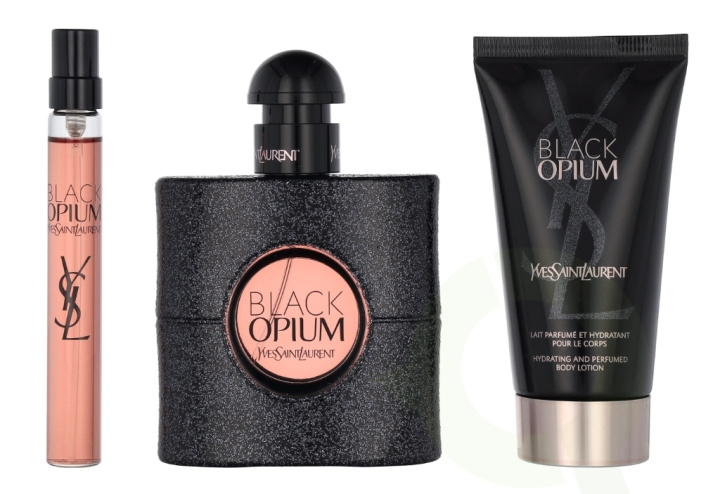 Yves Saint Laurent YSL Black Opium Giftset 110 ml Edp Spray 50ml/Body Lotion 50ml/Edp Spray 10ml i gruppen SKÖNHET & HÄLSA / Presentkit / Presentkit För Henne hos TP E-commerce Nordic AB (C90859)