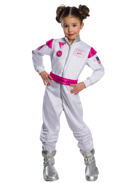 Rubies Kostym - Barbie Astronaut (110-116 cm) i gruppen LEKSAKER, BARN- & BABYPRODUKTER / Leksaker / Maskeradkläder hos TP E-commerce Nordic AB (C91270)