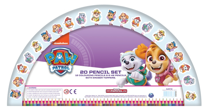 Paw Patrol Paw Patrol Barnlicenser - Rosa pennset med 20 pennor - (045607053) i gruppen LEKSAKER, BARN- & BABYPRODUKTER / Leksaker / Rita & Räkna hos TP E-commerce Nordic AB (C91415)