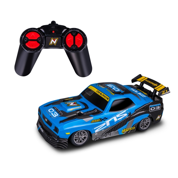 Nikko 1:18 Street Racers Blå (10462) i gruppen LEKSAKER, BARN- & BABYPRODUKTER / Radiostyrt / Radiostyrda bilar hos TP E-commerce Nordic AB (C91442)