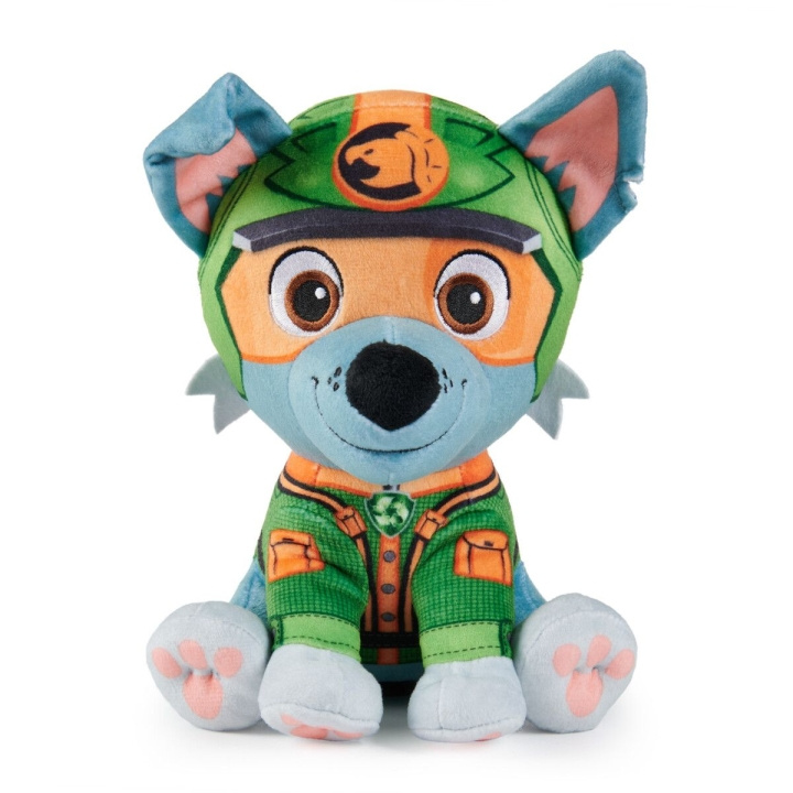 Paw Patrol Jungle Basic plysch 20 cm - Rocky i gruppen LEKSAKER, BARN- & BABYPRODUKTER / Babyleksaker / Gosedjur hos TP E-commerce Nordic AB (C91527)