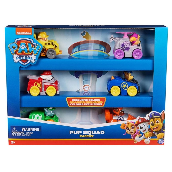 Paw Patrol Pup Squad Racer 6 Presentförpackning (6070070) i gruppen LEKSAKER, BARN- & BABYPRODUKTER / Leksaker / Leksaksbilar & andra fordon hos TP E-commerce Nordic AB (C91596)