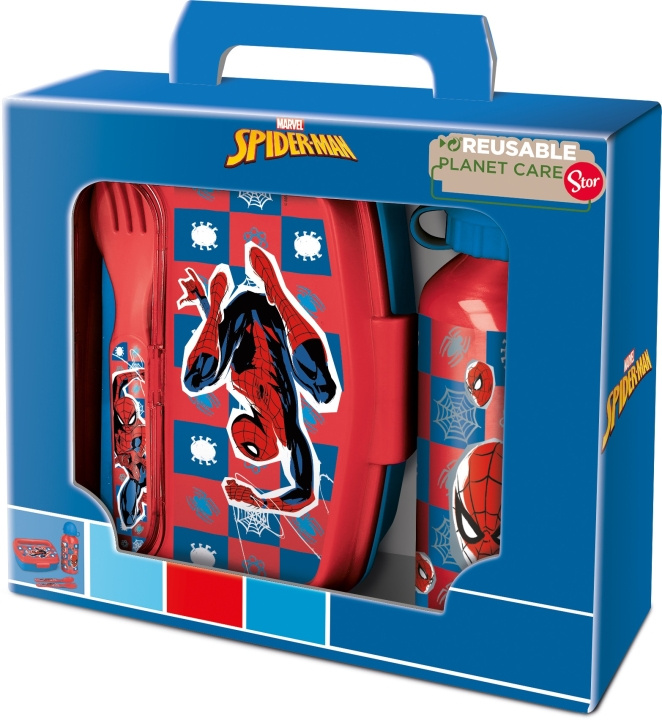 STOR Lunchset - Spiderman (088808704-74763) i gruppen LEKSAKER, BARN- & BABYPRODUKTER / Äta & Dricka / Barnserviser hos TP E-commerce Nordic AB (C91755)