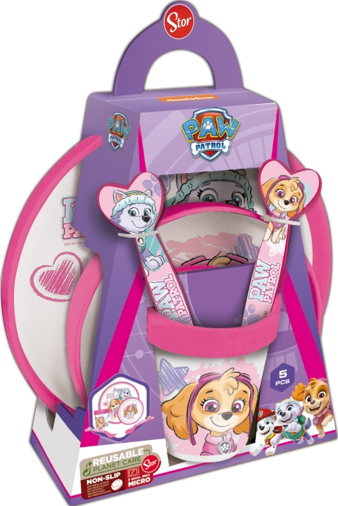 STOR Halkfritt lunchset - Paw Girl (088808705-74581) i gruppen LEKSAKER, BARN- & BABYPRODUKTER / Äta & Dricka / Barnserviser hos TP E-commerce Nordic AB (C91757)