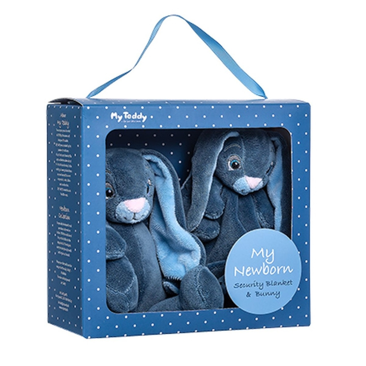 My Teddy Presentask - Snuttefilt & Liten Kanin - Blå (28-NBBG-1) i gruppen LEKSAKER, BARN- & BABYPRODUKTER / Babyleksaker / Gosedjur hos TP E-commerce Nordic AB (C91891)