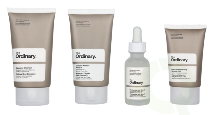 The Ordinary The Balance Set 160 ml Squalane Cleanser 50ml/Salicylic Acid 2% Masque 50ml/Niacinamide 10% + Zinc 1% 30ml/Natural Moisturizing Factors + HA 30ml i gruppen SKÖNHET & HÄLSA / Presentkit / Presentkit För Honom hos TP E-commerce Nordic AB (C91936)