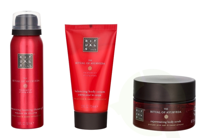 Rituals Trial Ayurveda Set 245 ml Body Scrub 125g/Body Cream 70ml/Foaming Shower Gel 50ml i gruppen SKÖNHET & HÄLSA / Presentkit / Presentkit För Henne hos TP E-commerce Nordic AB (C91989)