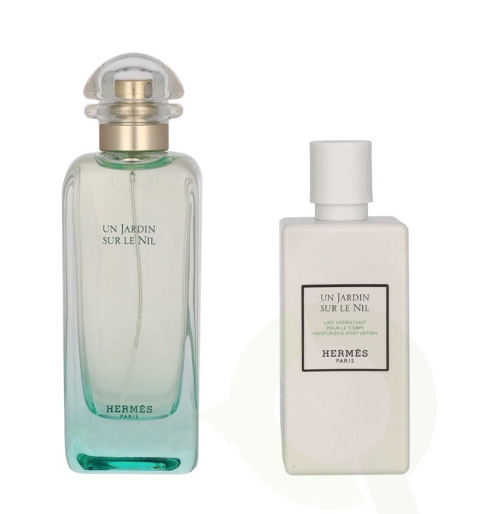 Hermes Un Jardin Sur Le Nil Giftset 180 ml Edt Spray 100ml/Body Milk 80ml i gruppen SKÖNHET & HÄLSA / Presentkit / Presentkit För Henne hos TP E-commerce Nordic AB (C92018)