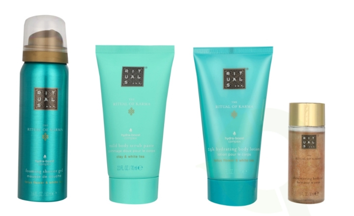 Rituals Karma Set 220 ml Shimmering Body OIl 30 ml/Foaming Shower Gel 50 ml/Mild Body Scrub Paste 70 ml/24h Hydrating Body Lotion 70 ml i gruppen SKÖNHET & HÄLSA / Presentkit / Presentkit För Henne hos TP E-commerce Nordic AB (C92060)