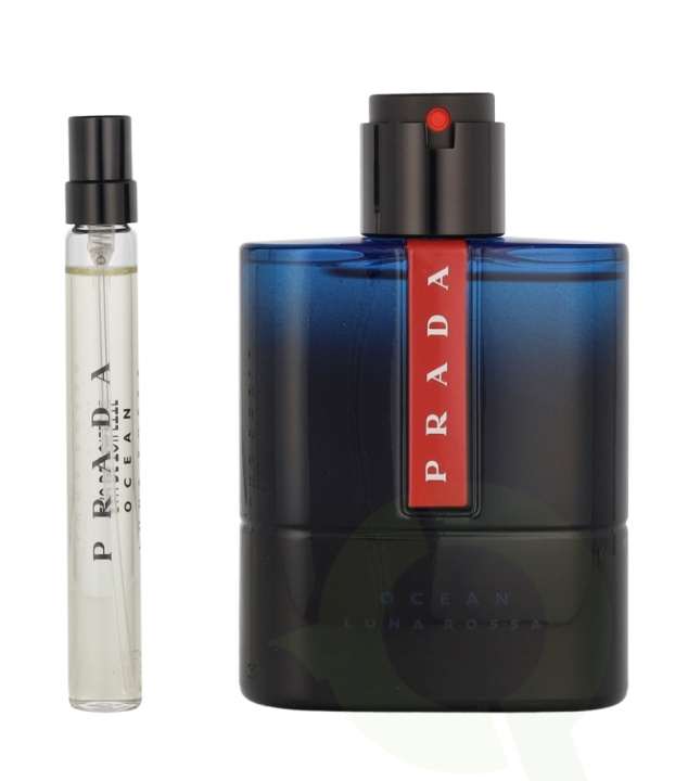 Prada Luna Rossa Ocean Set 110 ml Edt Spray 100ml/Edt Spray 10ml i gruppen SKÖNHET & HÄLSA / Presentkit / Presentkit För Honom hos TP E-commerce Nordic AB (C92069)