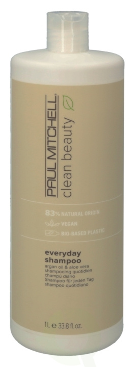 Paul Mitchell Clean Beauty Everyday Shampoo 1000 ml Argan Oil & Aloe Vera i gruppen SKÖNHET & HÄLSA / Hår & Styling / Hårvårdsprodukter / Schampo hos TP E-commerce Nordic AB (C92203)