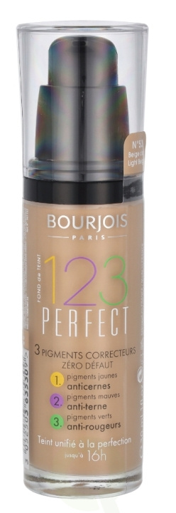 Bourjois 123 Perfect Flawless Complexion 16Hrs 30 ml #53 Beige Clair i gruppen SKÖNHET & HÄLSA / Makeup / Basmakeup / Foundation hos TP E-commerce Nordic AB (C92291)