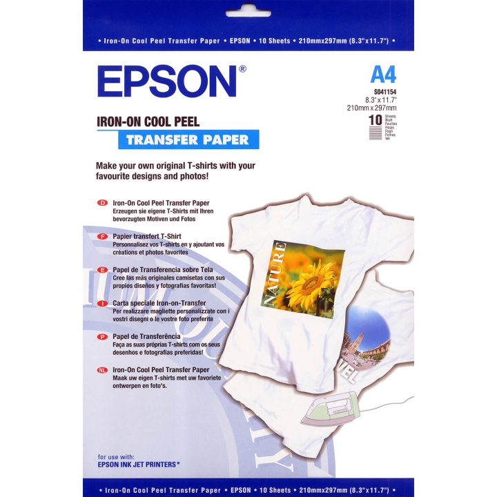 Epson A4 Iron-on-Transfer Paper A4 - 10 Ark i gruppen DATORER & KRINGUTRUSTNING / Skrivare & Tillbehör / Bläck & Toner / Bläckpatroner / Epson hos TP E-commerce Nordic AB (C92304)