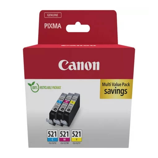 Canon Bläck 2934B015 CLI-521 Multipack C/M/Y i gruppen DATORER & KRINGUTRUSTNING / Skrivare & Tillbehör / Bläck & Toner / Bläckpatroner / Canon hos TP E-commerce Nordic AB (C92312)