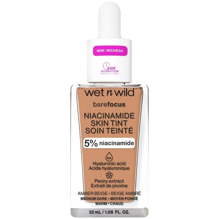 Wet n Wild Bare Focus Niacinamide Skin Tint 32ml - Amber Beige i gruppen SKÖNHET & HÄLSA / Makeup / Basmakeup / Foundation hos TP E-commerce Nordic AB (C92357)