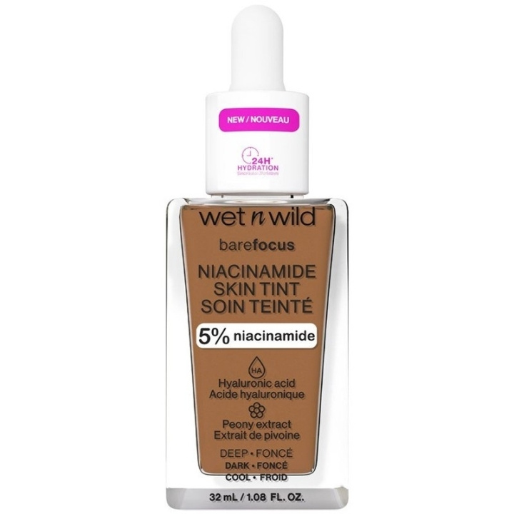 Wet n Wild Bare Focus Niacinamide Skin Tint 32ml - Deep i gruppen SKÖNHET & HÄLSA / Makeup / Basmakeup / Foundation hos TP E-commerce Nordic AB (C92359)