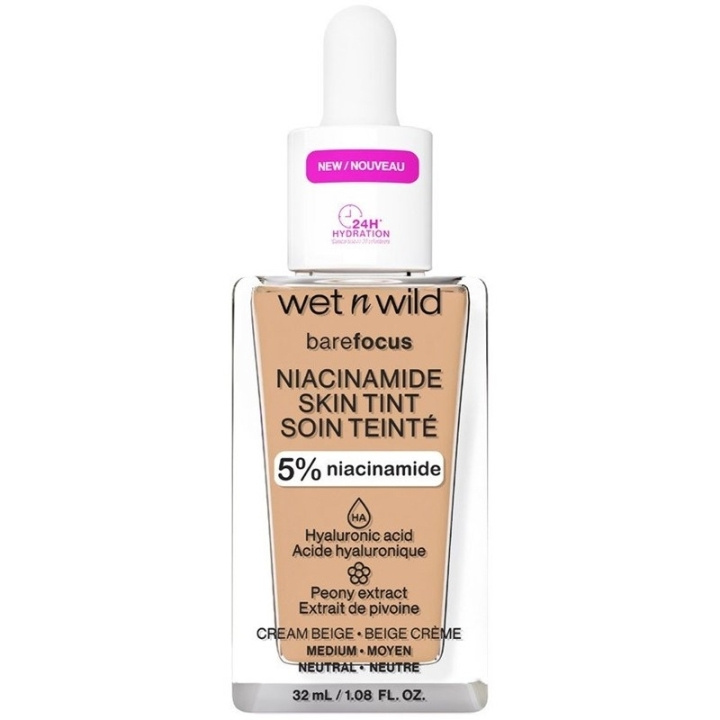 Wet n Wild Bare Focus Niacinamide Skin Tint 32ml - Cream Beige i gruppen SKÖNHET & HÄLSA / Makeup / Basmakeup / Foundation hos TP E-commerce Nordic AB (C92360)