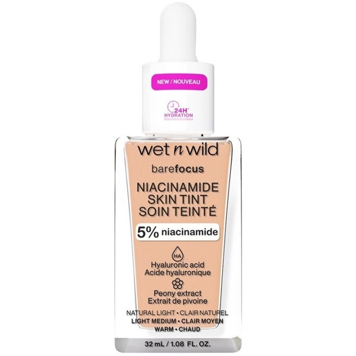 Wet n Wild Bare Focus Niacinamide Skin Tint 32ml - Light i gruppen SKÖNHET & HÄLSA / Makeup / Basmakeup / Foundation hos TP E-commerce Nordic AB (C92361)