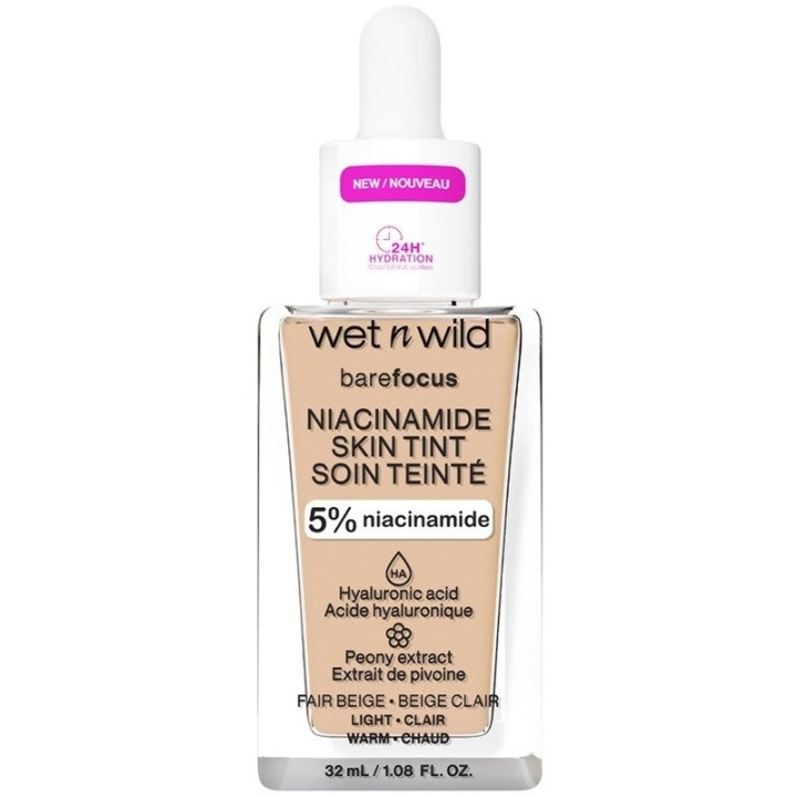 Wet n Wild Bare Focus Niacinamide Skin Tint 32ml - Fair Beige i gruppen SKÖNHET & HÄLSA / Makeup / Basmakeup / Foundation hos TP E-commerce Nordic AB (C92362)