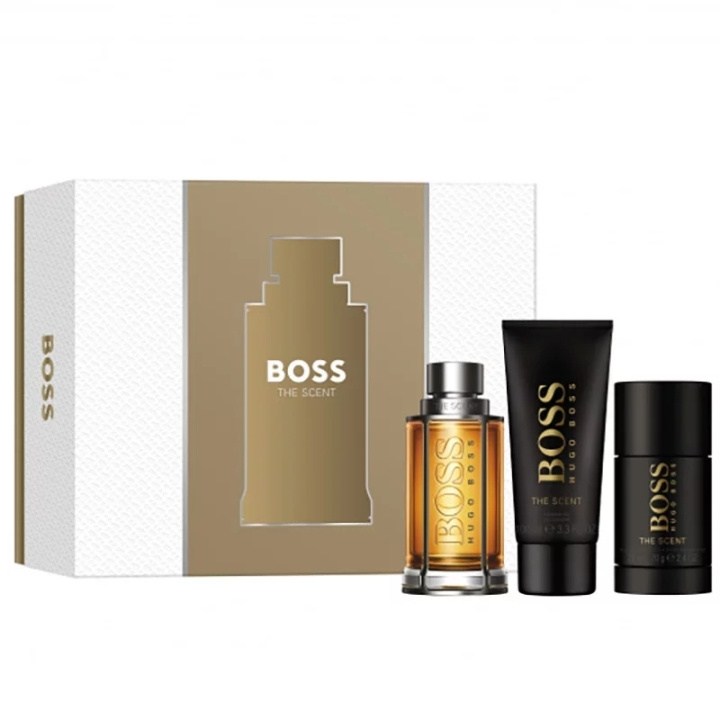 Hugo Boss Giftset Hugo Boss The Scent Edt 100ml + Shower Gel 100ml + Deostick 75g i gruppen SKÖNHET & HÄLSA / Presentkit / Presentkit För Honom hos TP E-commerce Nordic AB (C92395)