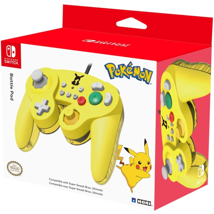 Nintendo Super Smash Bros Gamepad - Pikachu i gruppen HEMELEKTRONIK / Spelkonsoler & Tillbehör / Nintendo Switch / Tillbehör hos TP E-commerce Nordic AB (C92415)