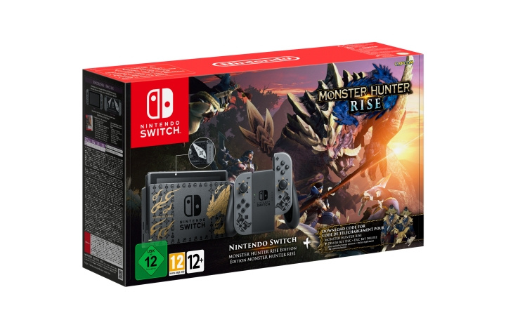 Nintendo Switch-konsol (Monster Hunter Rise-paketet) i gruppen HEMELEKTRONIK / Spelkonsoler & Tillbehör / Nintendo Switch hos TP E-commerce Nordic AB (C92456)