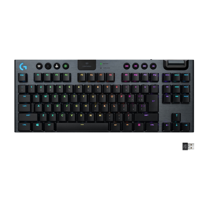 Logitech G915 TKL Tenkeyless linjär nordisk i gruppen DATORER & KRINGUTRUSTNING / Gaming / Tangentbord hos TP E-commerce Nordic AB (C92462)