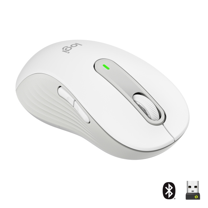 Logitech M650 Signature - Stor trådlös mus - Vit ( Vänsterhänt ) i gruppen DATORER & KRINGUTRUSTNING / Möss & Tangentbord / Möss / Trådlösa hos TP E-commerce Nordic AB (C92516)