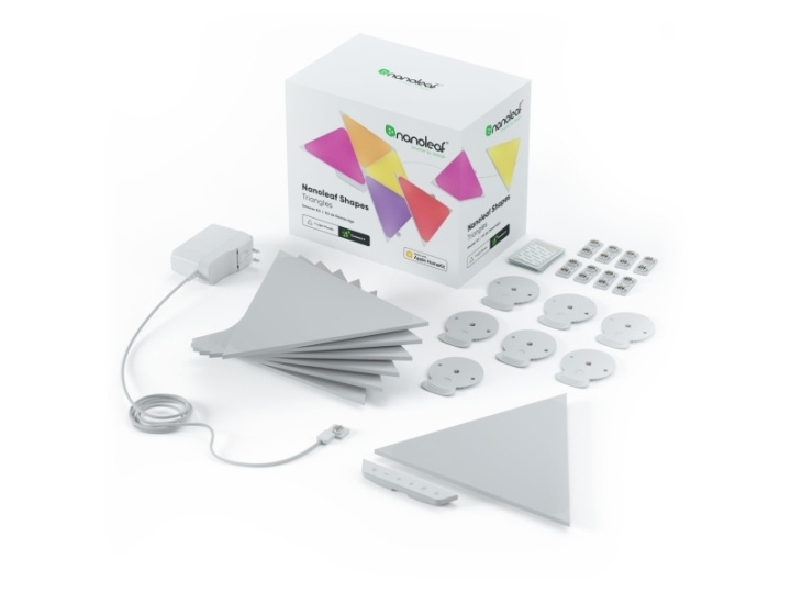 Nanoleaf Shapes - Trianglar Starter Kit - 15 paneler i gruppen HEM, HUSHÅLL & TRÄDGÅRD / Smarta hem / Smarta hem-system hos TP E-commerce Nordic AB (C92556)