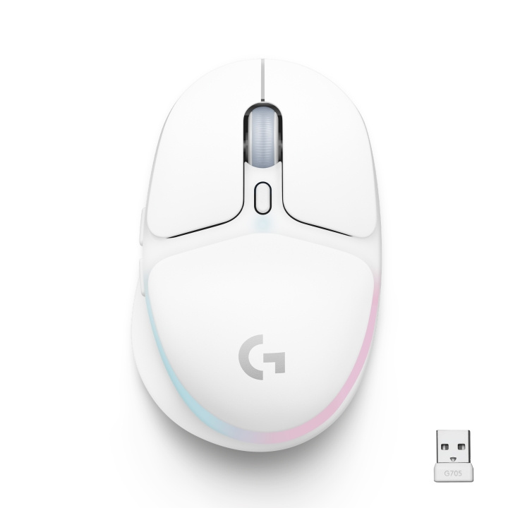 Logitech G705 - Trådlös spelmus - Off White i gruppen DATORER & KRINGUTRUSTNING / Gaming / Möss hos TP E-commerce Nordic AB (C92589)