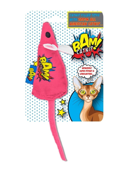 BAM! Toy with Catnip - 10 cm - Mouse Pink - (503319006087) i gruppen HEM, HUSHÅLL & TRÄDGÅRD / Djurtillbehör / Katt hos TP E-commerce Nordic AB (C92643)