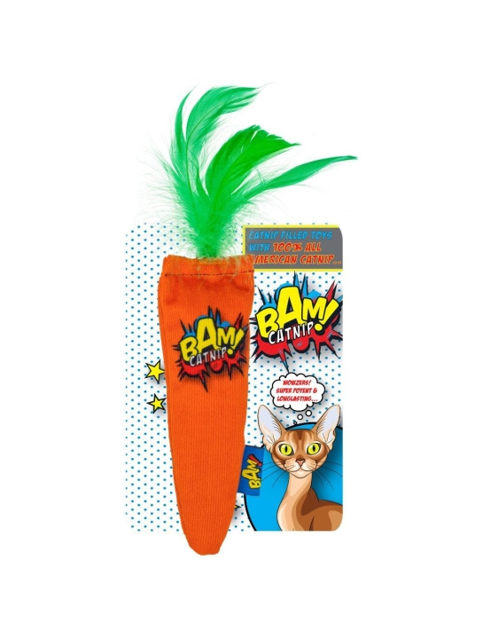 BAM! Toy with Catnip - 16 cm - Carrot - (503319005942) i gruppen HEM, HUSHÅLL & TRÄDGÅRD / Djurtillbehör / Katt hos TP E-commerce Nordic AB (C92646)