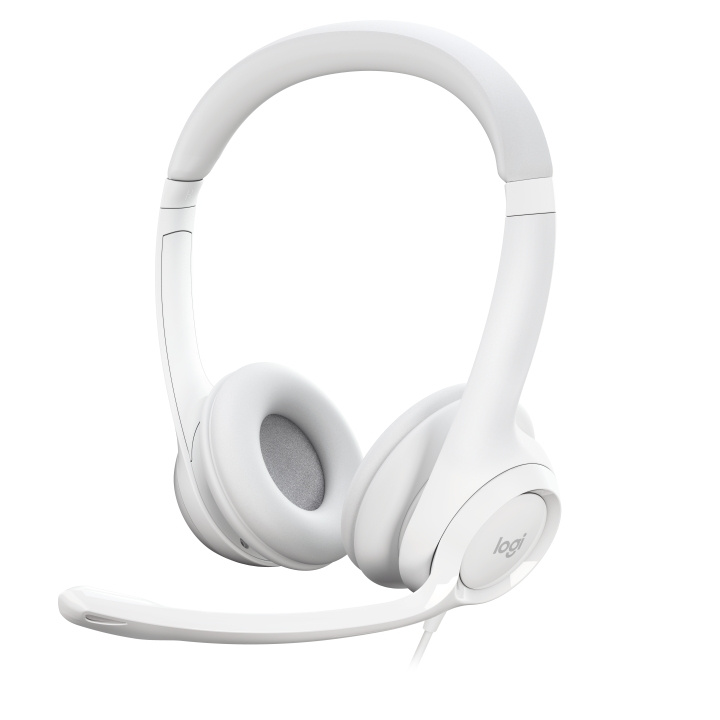 Logitech H390 trådbundet headset för PC/Laptop, stereohörlurar med brusreducerande mikrofon, USB-A WHITE i gruppen DATORER & KRINGUTRUSTNING / Gaming / Headset hos TP E-commerce Nordic AB (C92701)