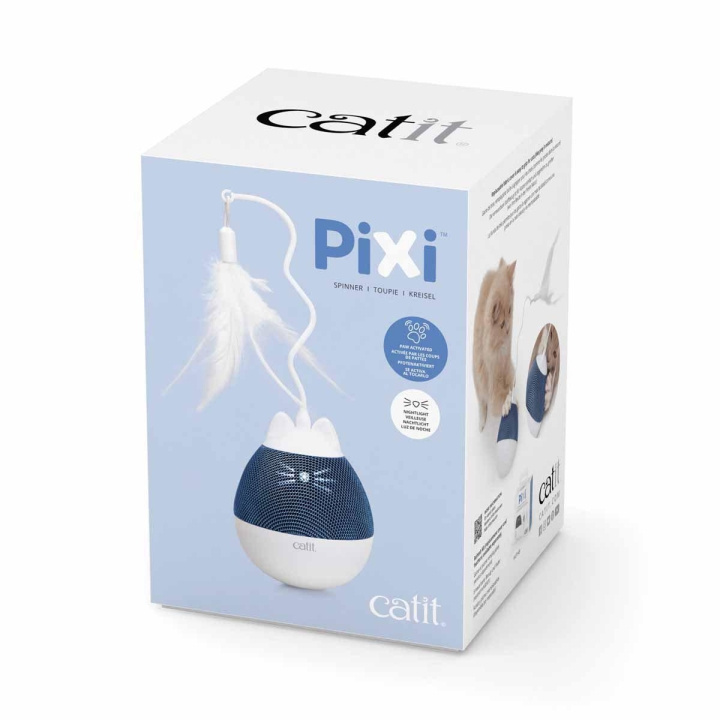 catit Pixi Spinner Vit & Blå - (787.0182) i gruppen HEM, HUSHÅLL & TRÄDGÅRD / Djurtillbehör / Katt hos TP E-commerce Nordic AB (C92886)