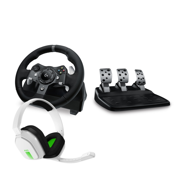 Logitech G920 Driving Force Racing Wheel inklusive Astro A10 Gaming Headset Bundle i gruppen DATORER & KRINGUTRUSTNING / Gaming / Gaming-tillbehör hos TP E-commerce Nordic AB (C92929)