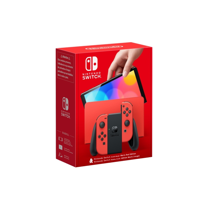 Nintendo Switch - OLED-konsolmodell (Mario Red Edition) i gruppen HEMELEKTRONIK / Spelkonsoler & Tillbehör / Nintendo Switch / Konsoler hos TP E-commerce Nordic AB (C92946)