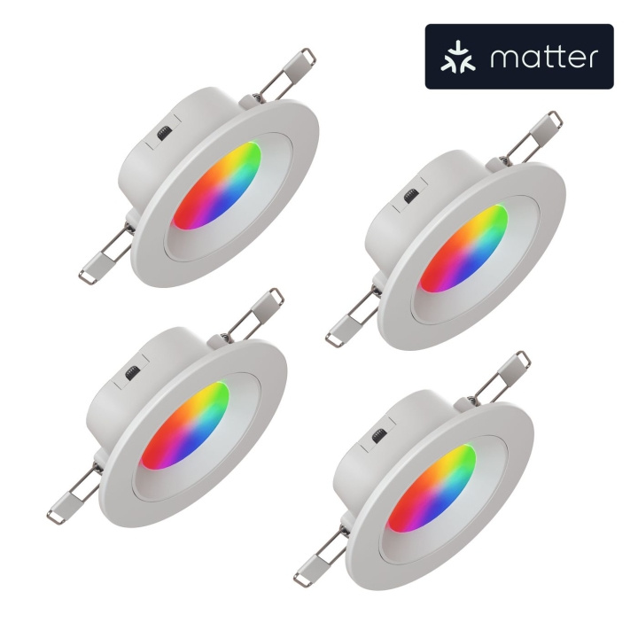 Nanoleaf Essentials Smart Downlight Matter - 4PK (NF080D02-4W3) i gruppen HEM, HUSHÅLL & TRÄDGÅRD / Smarta hem / Smart belysning hos TP E-commerce Nordic AB (C93046)