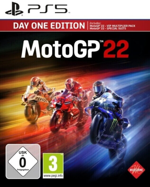 Milestone MotoGP 22 (Day 1 Edition) (DE/Multi in game) i gruppen HEMELEKTRONIK / Spelkonsoler & Tillbehör / Sony PlayStation 5 hos TP E-commerce Nordic AB (C93061)