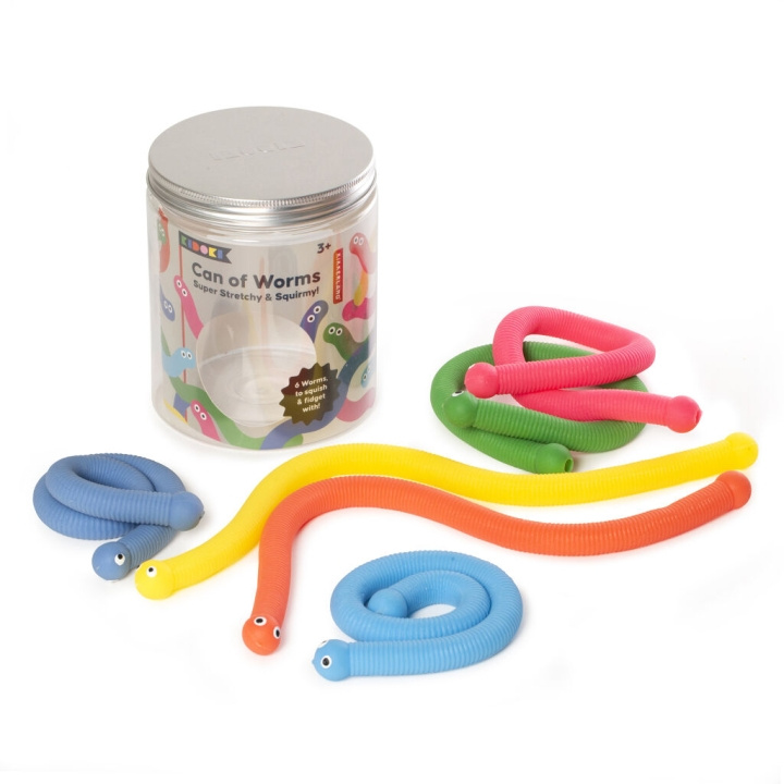 Kikkerland Burk med maskar i gruppen LEKSAKER, BARN- & BABYPRODUKTER / Leksaker / Fidget Toys hos TP E-commerce Nordic AB (C93220)